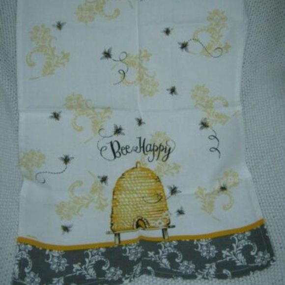 Bee Happy Cotton Tea Towel By Kay Dee Designs - Picture 1 of 1